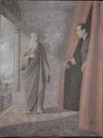 Ivan Grohar Srecanje zupnika Erzena z Abrahamom Norge oil painting art